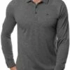 TravisMathew Men's Beginner's Luck Golf Polo For Men Heather Dark Grey -TravisMathew Sales Store unnamed file 861