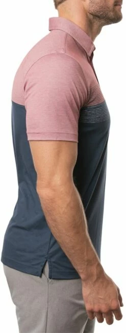TravisMathew Men's Lake Life Golf Polo For Men Heather Ruby Wine -TravisMathew Sales Store unnamed file 93
