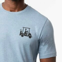 TravisMathew Men's Fall Tee Short Sleeve Golf T-Shirt For Men Heather Copen Blue -TravisMathew Sales Store unnamed file 942