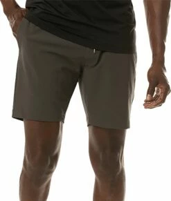 TravisMathew Men's Boarding Time 2.0 Golf Shorts For Men Grey Pinstripe