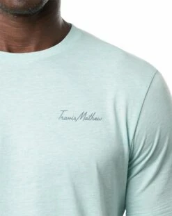 TravisMathew Men's Shot Glass Short Sleeve Golf T-Shirt For Men Heather Petit Four -TravisMathew Sales Store unnamed file 965