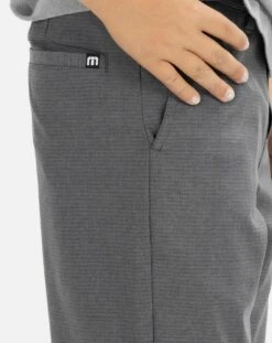 TravisMathew Boys' J Sand Harbor Golf Shorts For Boys' Heather Dark Grey 9 TravisMathew Boys' J Sand Harbor Golf Shorts For Boys' Heather Dark Grey -TravisMathew Sales Store unnamed file 982