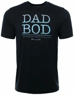 TravisMathew Men's Dad Bod 2.0 Golf T-Shirt For Men Black